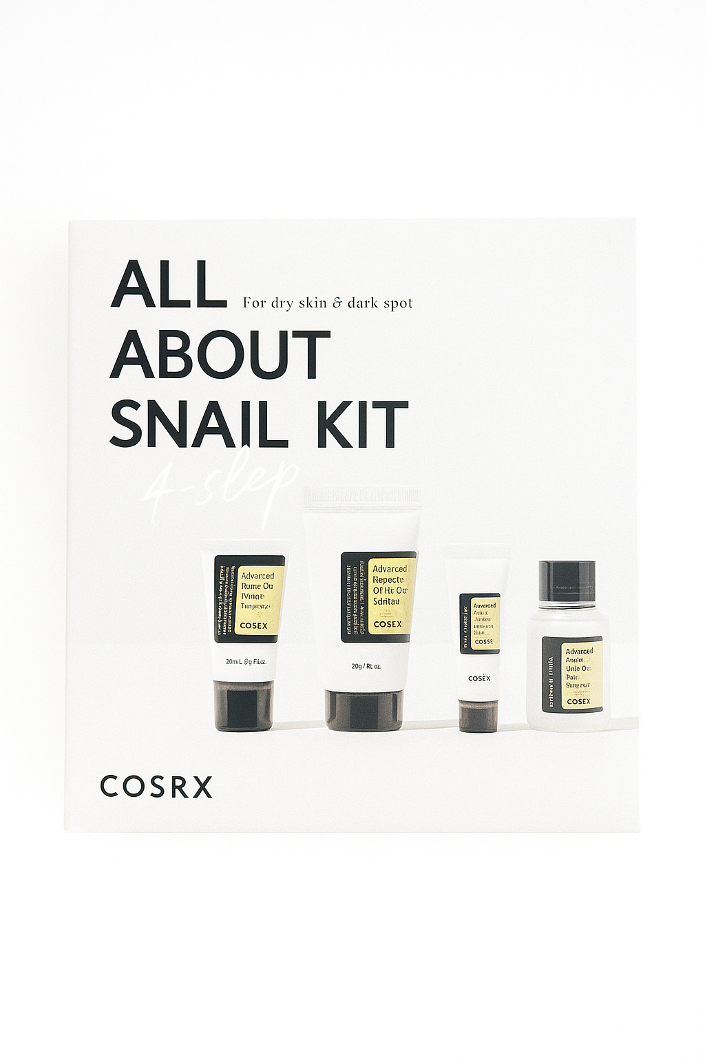 All About Snail Kit. for dry skin -dark spot.